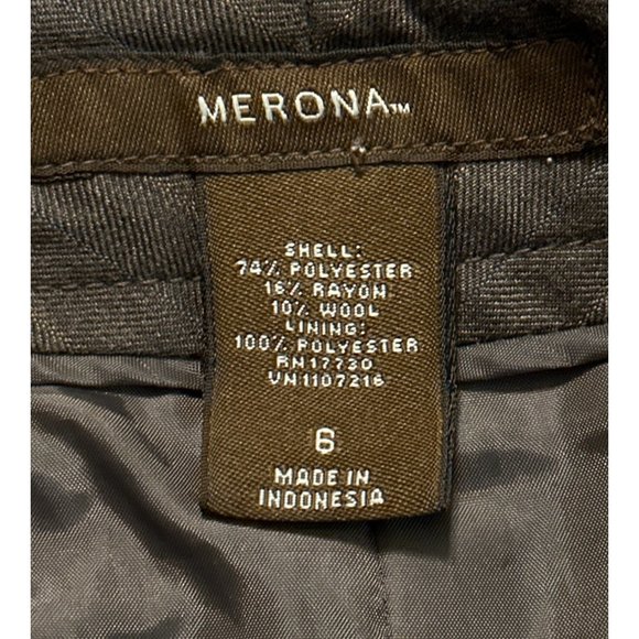 Merona Straight & Pencil Striped Skirt w/Slits and Lining Women's Size 6 - Picture 9 of 10